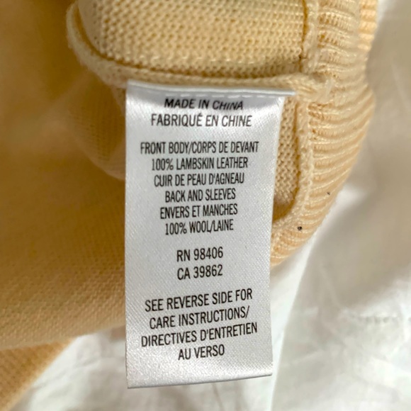 Theory leather + wool two tone sweater - Picture 5 of 5